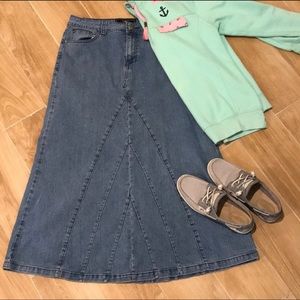 🧵Cato Denim Maxi Skirt🧵